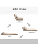 HOMCOM Bodensofa-102L x 73B x 60H cm-Beige