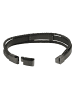 Adeliás Herren Armband – Lederarmband aus Leder 21 cm in schwarz