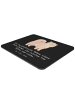 Mr. & Mrs. Panda Mousepad Chow-Chow Mähne mit Spruch in Schwarz