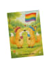 Mr. & Mrs. Panda Postkarte Füchse Lesbian Pride Design ohne Spruch in Weiß
