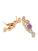 NAEMI Women Earrings in Rose Gold Violet
