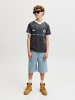 JACK & JONES Junior Poloshirt Jacquard Jcoeterna in asphalt