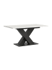 xonox.home Esstisch (B/H/T): 150-190x76x90 in weiß und grau mit  X-Gestell