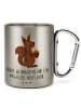 Mr. & Mrs. Panda Thermotasse Eichhörnchen Weihnachtszeit mit Spruch in Silber