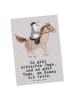Mr. & Mrs. Panda Wanddeko Pferd Reiten mit Spruch in Grau Pastell