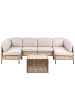 Beliani 7-tlg Lounge Set OMEGANA in Beige/Schwarz
