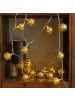 MARELIDA LED Lichterkette 20 Kugeln Metallbälle L: 2,7m in gold
