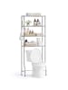 SONGMICS Badregal Badezimmerregal Dalten in Grau - (B)63 x (H)176 x (T)30 cm