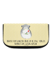 Mr. & Mrs. Panda Toilettenbeutel Chinchilla Blume mit Spruch in Gelb Pastell