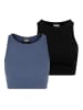 Urban Classics Tank-Tops in vintageblue+black