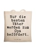 Mr. & Mrs. Panda Strandtasche Nur die besten Väter... mit Spruch in Creme