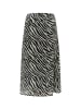faina Damen Rock Mit Zebra-Print in Weiss Schwarz