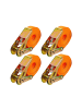 relaxdays 4 x Spanngurte in Orange - 5 m