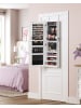 SONGMICS Schmuckschrank Berit in Weiß - (B)10 x (H)108 x (T)37 cm