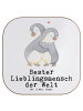 Mr. & Mrs. Panda Holzuntersetzer Pinguin Bester Lieblingsmensch ... in Weiß