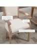 HOMCOM Esszimmerstuhl-54,5L x 59B x 96H cm-Cremeweiß
