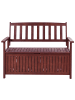 Beliani Gartenbank SOVANA in Braun - (W) 120 x (H) 91 x (L) 60 cm