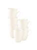 Seltmann Weiden 6er Set Henkelbecher Savona Fine Diamond in Creme 350 ml in creme