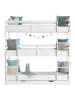 Homestyle4u Etagenbett 90x200 cm in Weiß