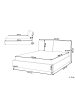 Beliani Doppelbett BELFORT in Beige/Dunkler Holzfarbton - (W) 171 x (H) 100 x (L) 212 cm