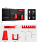 COSTWAY Werkzeugwand 120x60cm in Schwarz