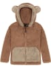 Normani Outdoor Sports Kinder Teddy Jacke „Barvas“ in Braun