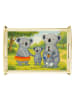 Mr. & Mrs. Panda Knietablett Koala Familie Design ohne Spruch in Weiß