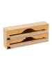relaxdays Folienspender in Natur - 2 Rollen