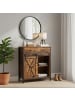 VASAGLE Sideboard Daxton in Braun-Schwarz - (B)30 x (H)80 x (T)70 cm