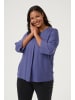 KAFFE curve Langarm-Bluse KCelse in Blue Indigo