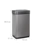 relaxdays Sensor Mülleimer in Grau - 60 l