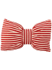 Bloomingville Kissen LIVIA Rot mit Streifen in SCHLEIFEN Form 45x30 cm