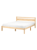 Beliani Doppelbett MERCURER in Braun - (W) 147 x (H) 80 x (L) 208 cm