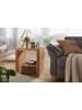 KADIMA DESIGN Beistelltisch Massivholz | Zeitlos, 60x35x60cm, Handgefertigt in Beige