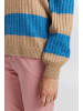 ICHI Strickpullover IHKAMARA LS STRIPE 20116693  Gestreifter Strickpullover in Blau