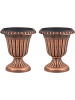 COSTWAY 2er Set Pflanzkübel in Bronze