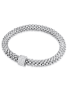 Rafaela Donata Armband Edelstahl silber Glas weiß in silber