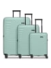 Farmhood Eco Edition 4 Rollen Kofferset 3-teilig mit Dehnfalte in mint