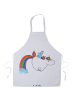 Mr. & Mrs. Panda Schürze Einhorn Fliegendes Pferd ohne Spruch in Weiß