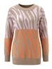 Aniston SELECTED Strickpullover in rosa-orange-braunbeige