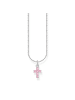 Thomas Sabo Kette Mit Rosafarbenem Kreuz-Anhänger in silber, pink