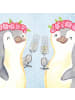 Mr. & Mrs. Panda Sektglas Hummel flauschig mit Spruch in Transparent