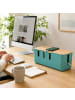 relaxdays Kabelbox in Mint - (B)30,5 x (H)11,5 x (T)12,5 cm