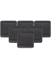 Villeroy & Boch 6er Set Speiseteller quadratisch Manufacture Rock 28 x 28 cm schwarz in schwarz
