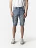 KOROSHI Herren denim capri-shorts in blau