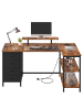 VASAGLE Computertisch Barnet in Braun - (B)140 x (H)90 x (T)80 cm
