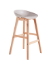 Beliani 2er-Set Barhocker MICCO in Beige/Braun