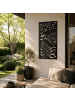 UNUS Metallbild schwarz Wandbild Monstera modern  120x60cm in Schwarz