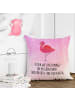 Mr. & Mrs. Panda Kopfkissen Flamingo Classic mit Spruch in Aquarell Pink