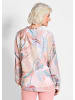 GOLDNER Kurzgröße:  Luftige Bluse mit Rüschen-Details in bunt / gemustert